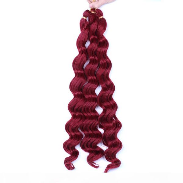 

lans крючок волосы 20 дюймов синтетического плетения волос расширение 80га шт deep wave black deep wave blonde крючок bulk волос