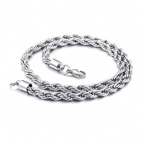 

chains jewelry twisted rope necklace twist chain pendant with, Silver