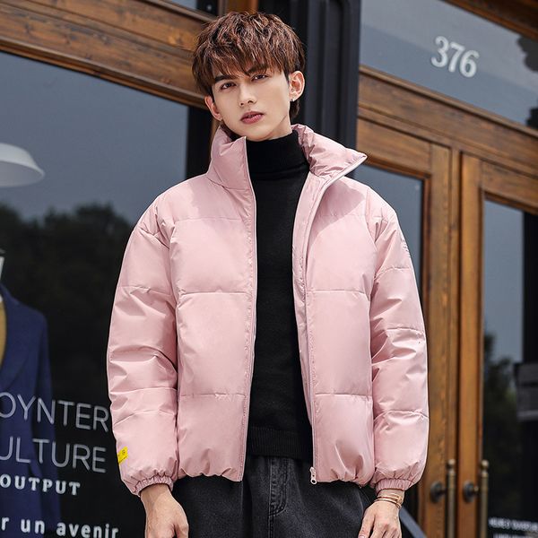 

jeep shield new 2020 winter thiened down jaet men's stand collar short coat versatile bla korean version, Black