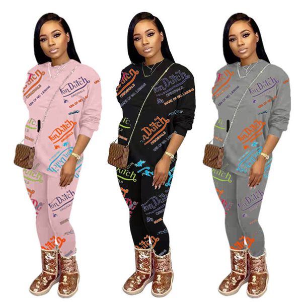 

women outfits letter print tracksuit hoodies 2 piece set long sleeve pullovers+legging fall winter clothes plus size jogger suit 4302, White