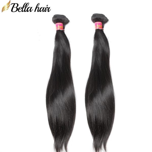 

bella hair 2pc brazilian malaysian peruvian indian hair bundles human virgin hair extensions 8"-30" silky straight weave natural c, Black