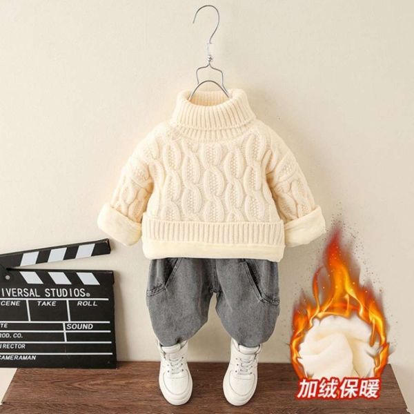 

sweater autumn girl's and plush twist sve winter foreign sle children's cloth, Blue