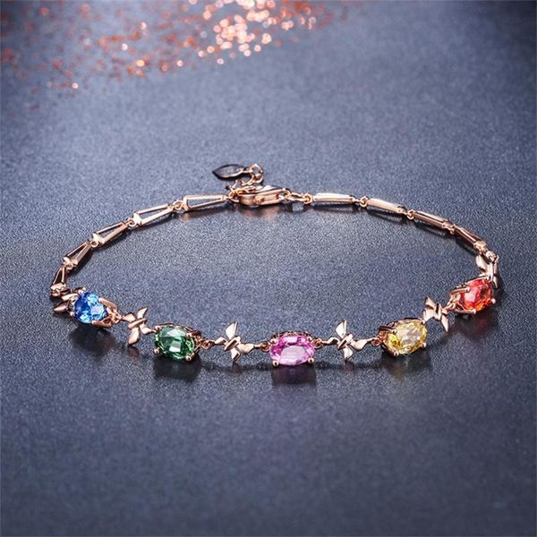 

link, chain colorful bracelet women rhinestone female fashion jewelry accessories 2021 handwrist decorations gifts for ladies, Black