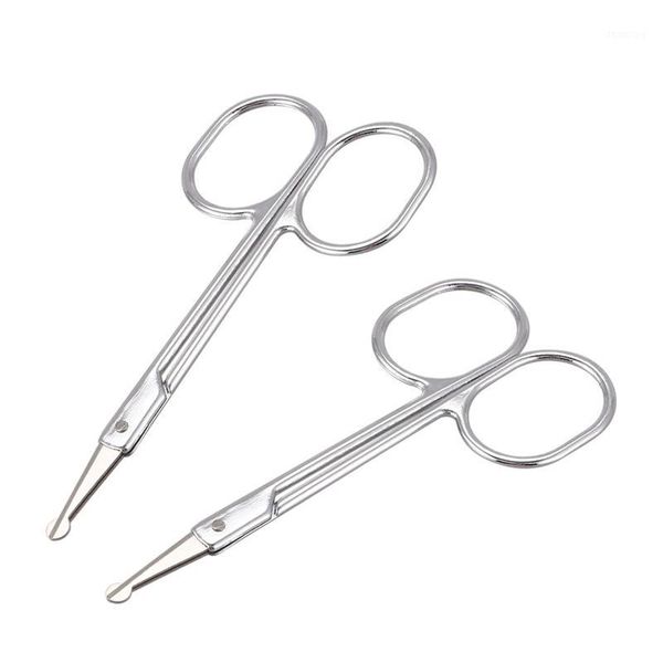 

round tip eyebrow nose hair trimming trimmer scissors 2 pcs1