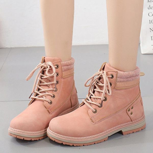 

women boots black pu leather low heels platform ankle boots winter autumn fashion lace up women short ankle shoes vt1405