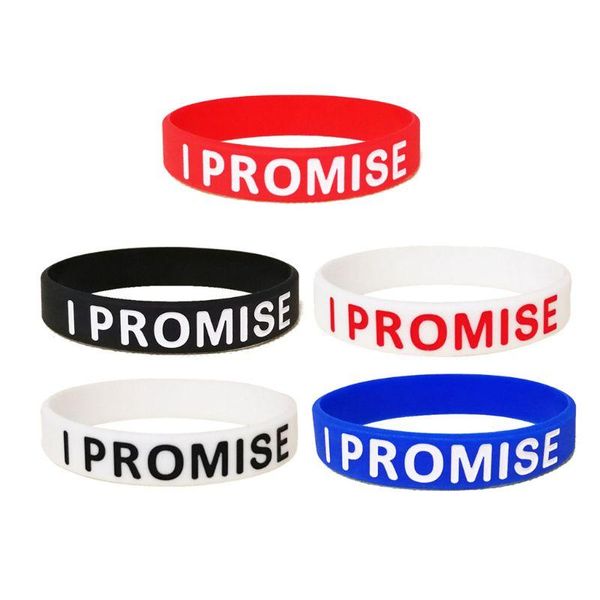 

tennis 5pcs assorted colors i promise silicone sports wristband bracelets kit lovers matching set valentine gift jewelry, Golden;silver