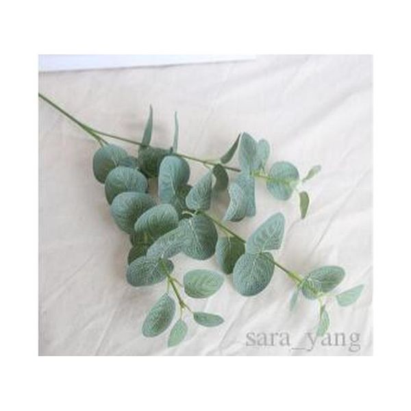 

new artificial silver dollar eucalyptus leaf for silk flowers household store dest rustic decoration clover plant lin4869 5pc3q