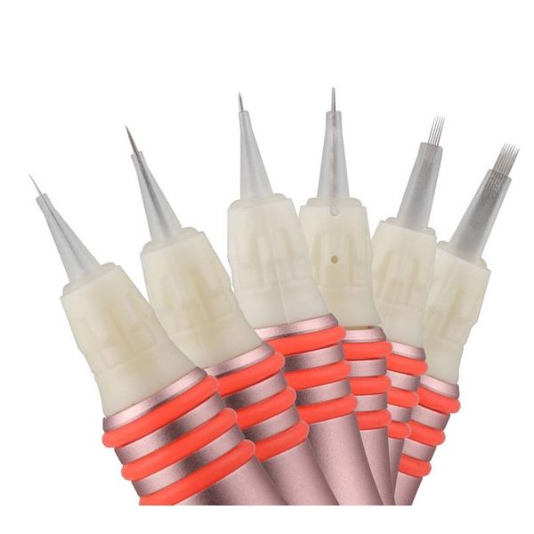 

10pcs 1r/d1r/3r/5r/5f/7f disposable tattoo permanent makeup needle tips for eyebrow lip cartridge needle apply to ch jlltod