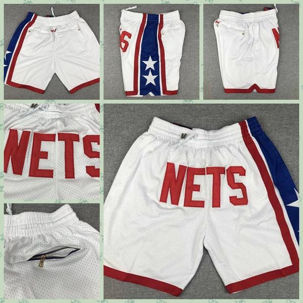 

men brooklyn nets just don shorts, finely embroidered basketball shorts,fine tight embroidered zip-up pocket basketball shorts, Black