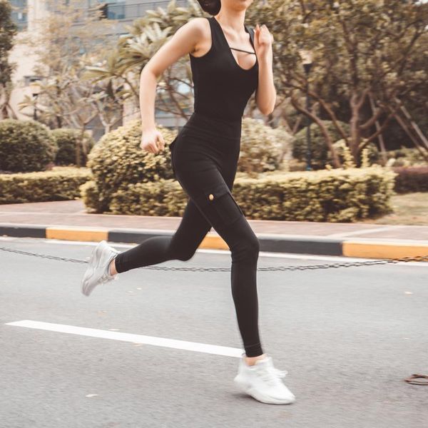 

high waist and quick dry running pants yoga pants sports yoga, White;black