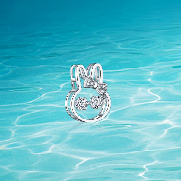 

lovely 925 pure silver rabbit necklace pendant women's jewelry