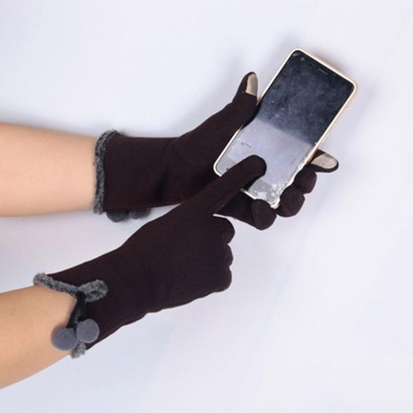 

2020 new fashionable women fashion fluffy winter warm full finger hand gloves ski wind protect hands new fashion women gloves au1, Blue;gray