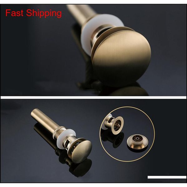 

brass bathroom basin bottle trap, brushed gold p trap with unslotted pop up drain jllofg trustbde