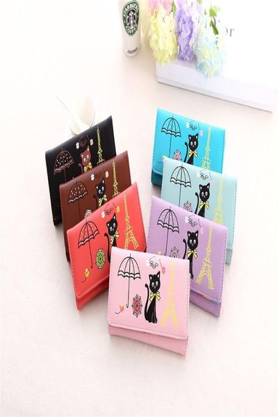 

yile zip pu сумка кошелька монета телефон сумка для телефона печатный черный кошка зонтик башня подарок 922 2 ч jllvzz