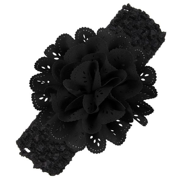 

1pcs baby girls mesh flower headband elastic crochet children hair bands newborn infant p shoot kids hair accessories wmthid, Slivery;white
