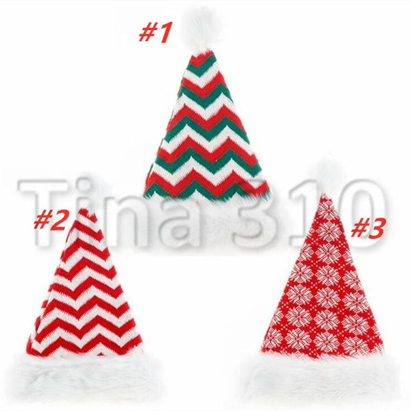 

new snowflake knitting plush cap decoration knitted party hat christmas ornament 55pcs t500378