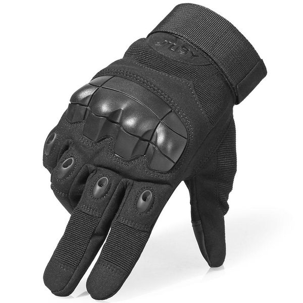 

touch screen hard knuckle full finger tactical gloves army military combat airsoft outdoor climbing shooting paintball hunting sqccwb, Black