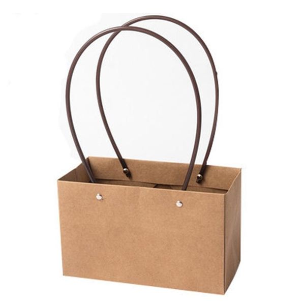 

gift wrap 10pcs/set paper portable flower bags waterproof box for shop k43d