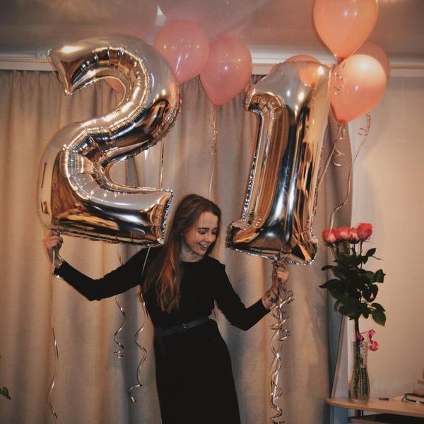 

30 inches gold silver number foil balloons digit helium ballons birthday party wedding decor air baloons event party wmtflx