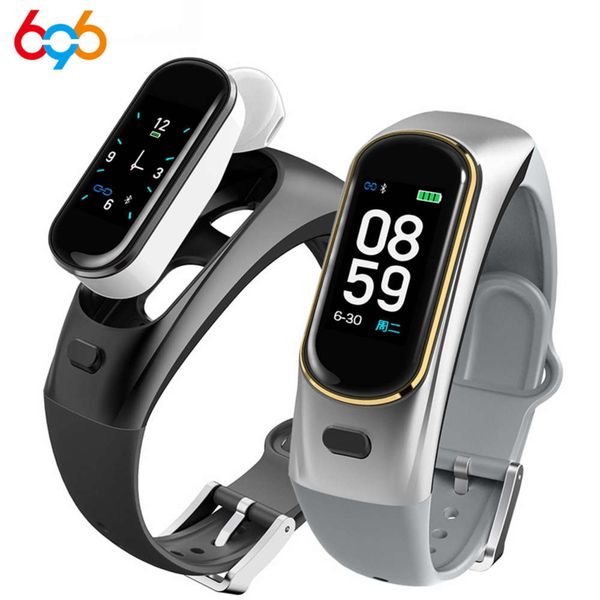 

smart bracelet h109 with bluetooth and heart rate monitor, alarm clock, pedometer, waterproof, 696