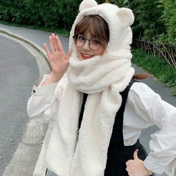 

new bear hat scarfs for women designer scarves winter scarf lapel big head fashion scarf mens luxury scarf shawl plaid hijab, Blue;gray