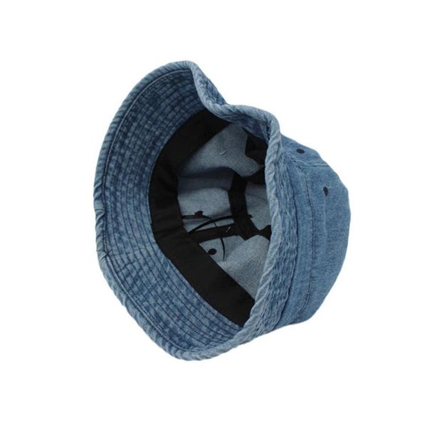 

wide brim hats elustun japanese niche cowboy men and women washed industrial style old basin hat tide bucket, Blue;gray