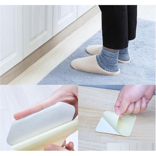 

4/8pcs anti skid rug carpet mat grippers ser tape sticker non slip anti-offset pad for bathroom living qylank sweet07