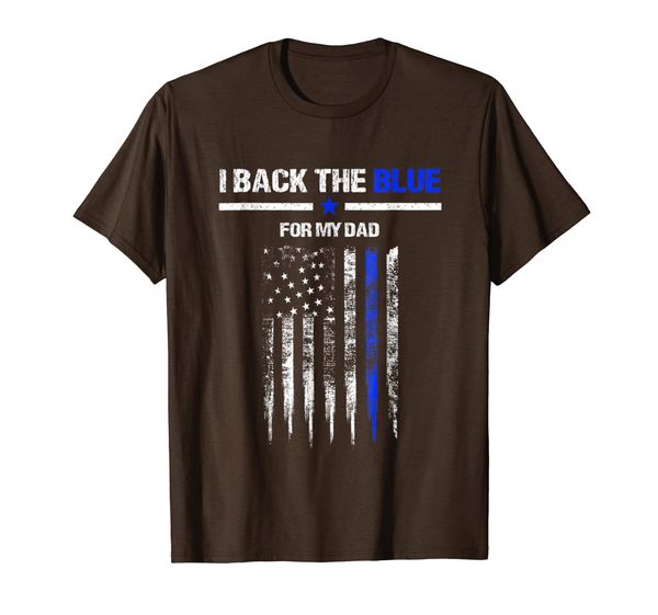 

police thin blue line - i back the blue for my cop dad, White;black