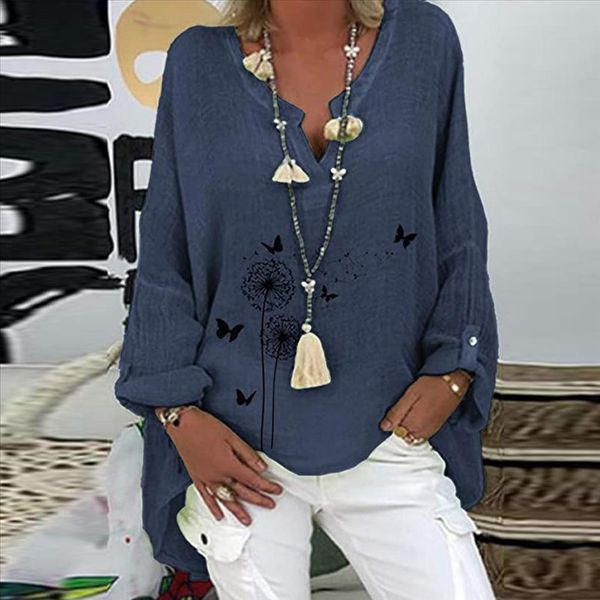 

35 women shirt boho clothing cotton and linen plus size embroidery v neck long sleeves casual blouse blouse femme blanche, White