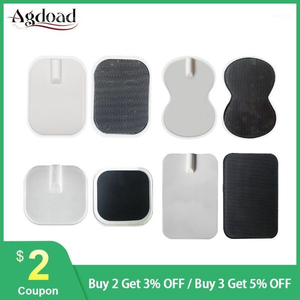 

electric massagers replacement nerve stimulator silicone gel electrode pads for tens digital acupuncture therapy machine massage 2mm plug1