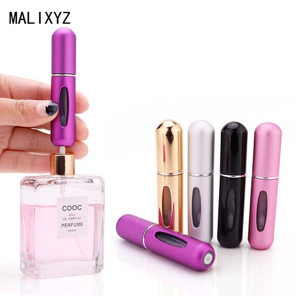 

refillable 5ml mini perfume spray bottle aluminum atomizer portable travel cosmetic container