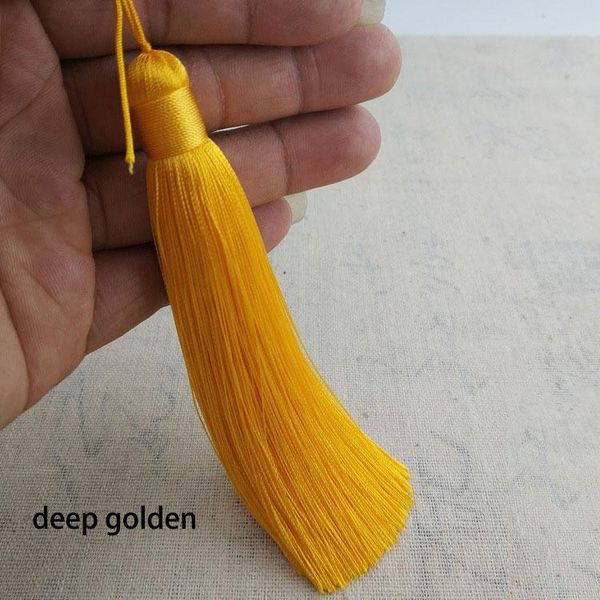 

customizable 12cm polyester tassels with hanging ring silk sewing bang tassel trim decorative key tassels for pendant home decor h jllskj