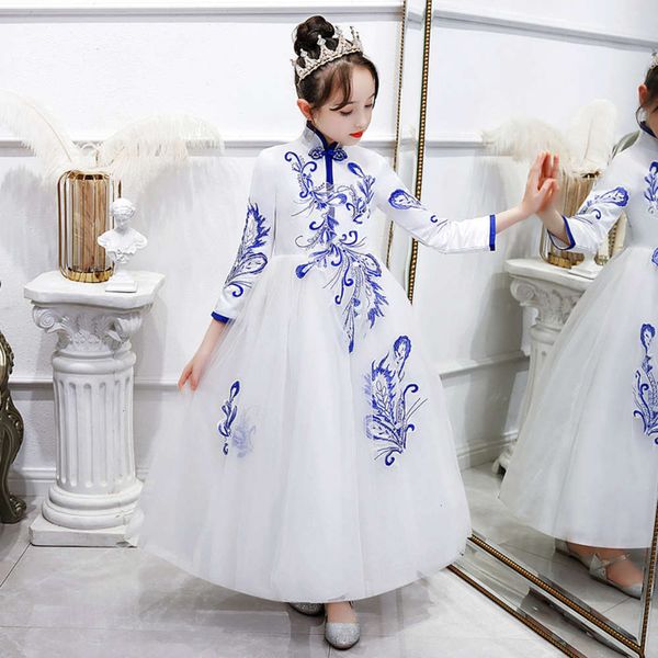 

children's performance skirt pengpeng gauze sle chine dance autumn and winter little girl's long sve drs 2yja0rmvaltz, Red;yellow