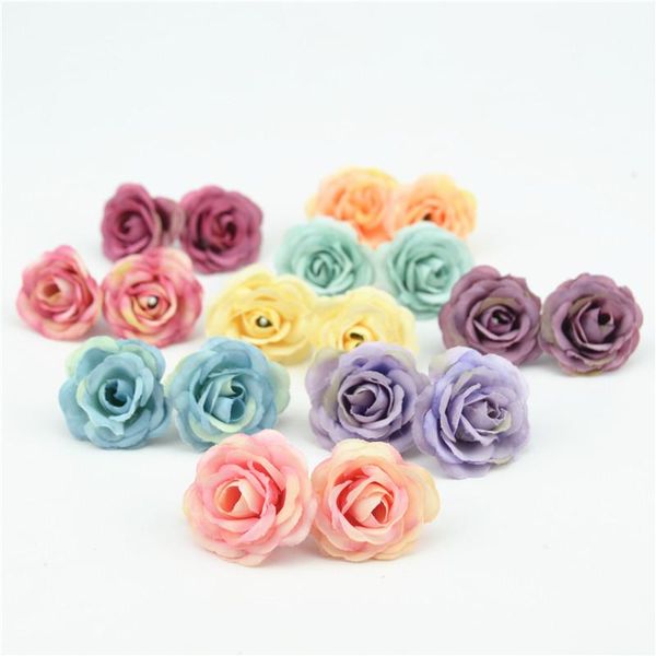 

10pcs 2.5cm mini rose cloth artificial flower for wedding party home room decoration marriage shoes hats accessories silk flower bbynom