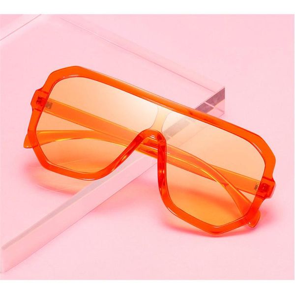 

2020 flat oversize square sunglasses women fashion retro gradient sun glasses men orange big frame vintage eyewear uv400 nx, White;black