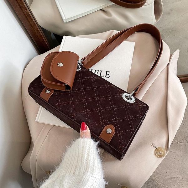 

shoulder bags scrub leather for women 2021 winter fashion trend handbags and purses lady hand bag