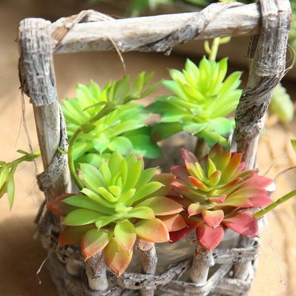 

decorative flowers & wreaths 2pcs succulents simulation plant, artificial plants home decoration,soft rubber plant lutos,plantas artificiale