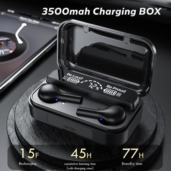 

f9-278 tws wireless headset binaural bluetooth headset 9d stereo digital display bluetooth sports earbuds1