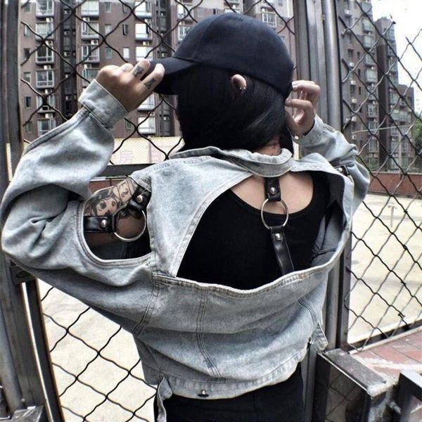 

sexemara cowboy jacket ring personality hollow, Black;brown