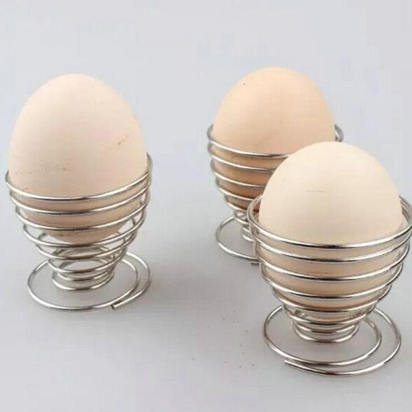 

4шт из нержавеющей стали яичные чашки держатель круглый всмятку яйцо stander завтрак паровой rack mold переносные главная кухонные инструмен