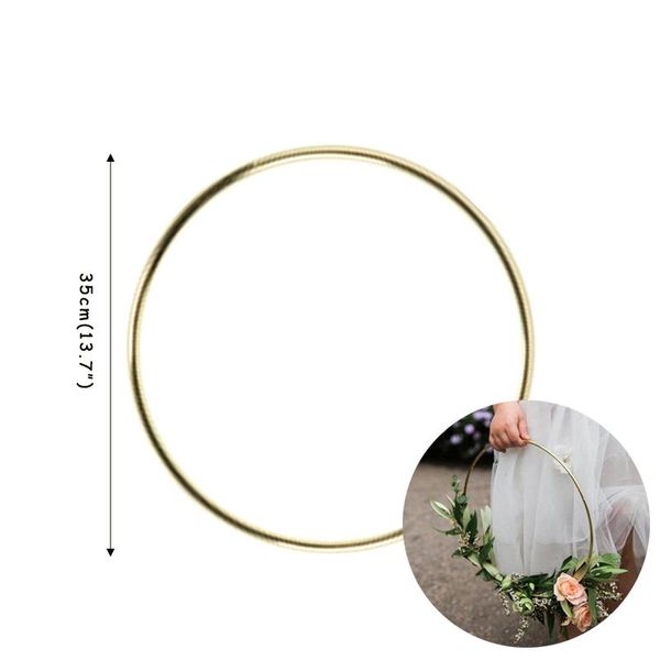 

wedding decoration 10-40cm rattan wreath metal hoop wreath decor floral hoop christmas decor for home hanging artificial flower wmtagp
