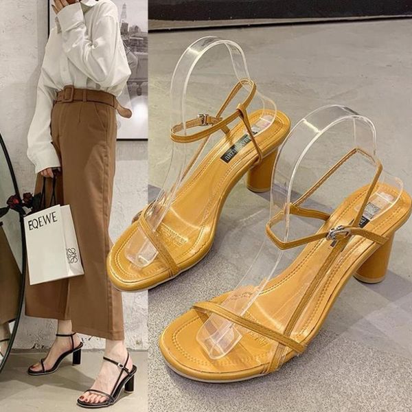 

sandals women 2021 summer ladies shoe high-heeled gladiator back strap beach sandal open toe casual walking sandalias, Black