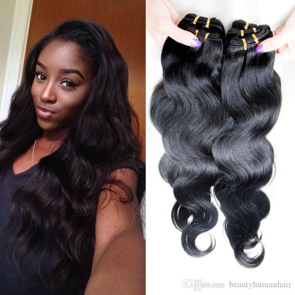 

brazilian body wave hair weaves weft malaysia peruvian hair extensions indian double weft 50g 20bundles, Black