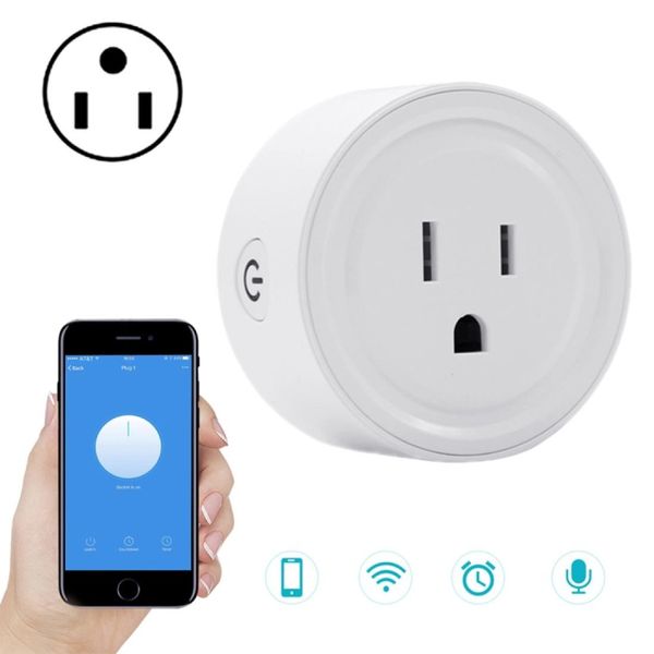 

sa-003 10a mini wifi plug timing smart socket works with alexa google home ac 100-240v us plug
