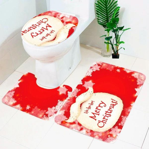 

christmas decorations huiran toilet mat cover bathroom decor merry for home navidad 2021 xmas noel cristmas happy1