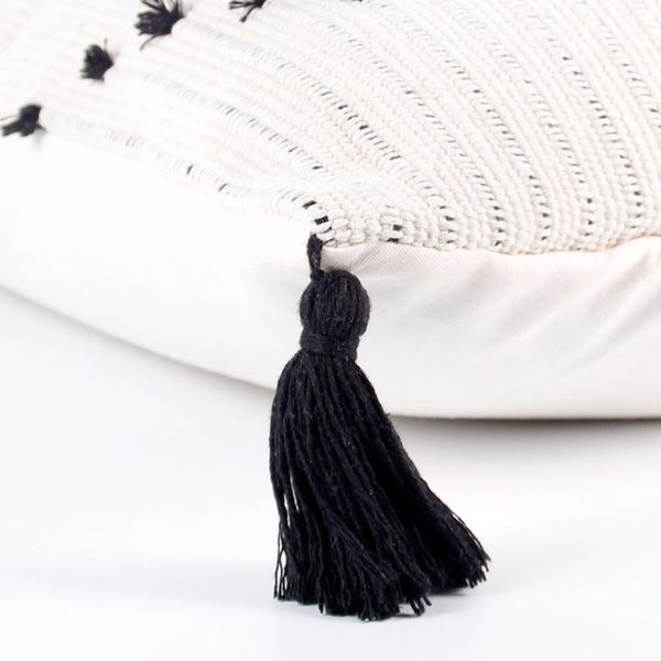 

45x45cm bohemian cotton thread pillowcase sofa cushion cover decorative bedroom living room woven modern tassel pillow cover wmtvcg