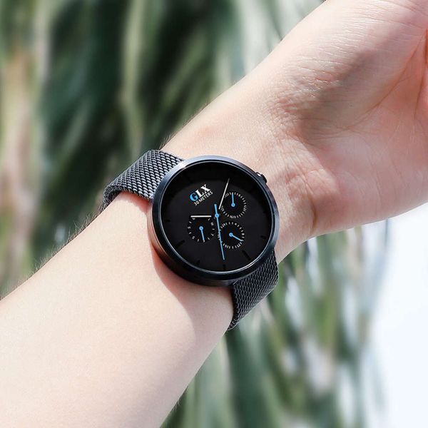 

watch new concept for male versatile students men's watch 2019 new trend waterproof quartz men's watch, Slivery;brown