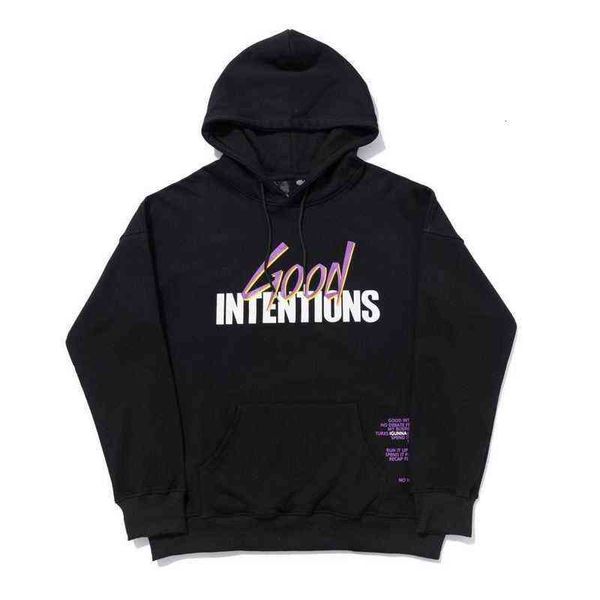 

men's chaopai big v flying pigeon printed winter hooded sweater coat, Black