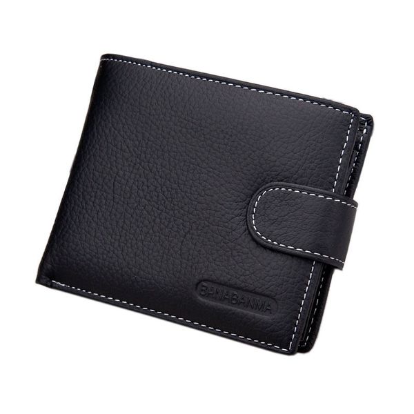 

2020 new genuine leather brand designer wallets with coin pocket purses gift for men card holder, Red;black