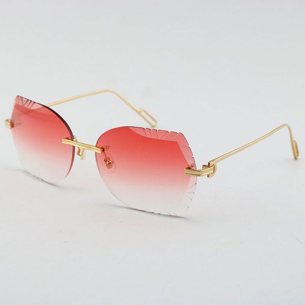 

glasses sun women or glasses shipping sunglasses 18k new carved rimless men metal man gold cut diamond cut lens cqaiw, White;black